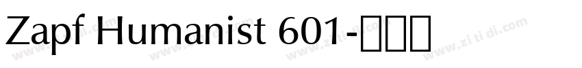 Zapf Humanist 601字体转换